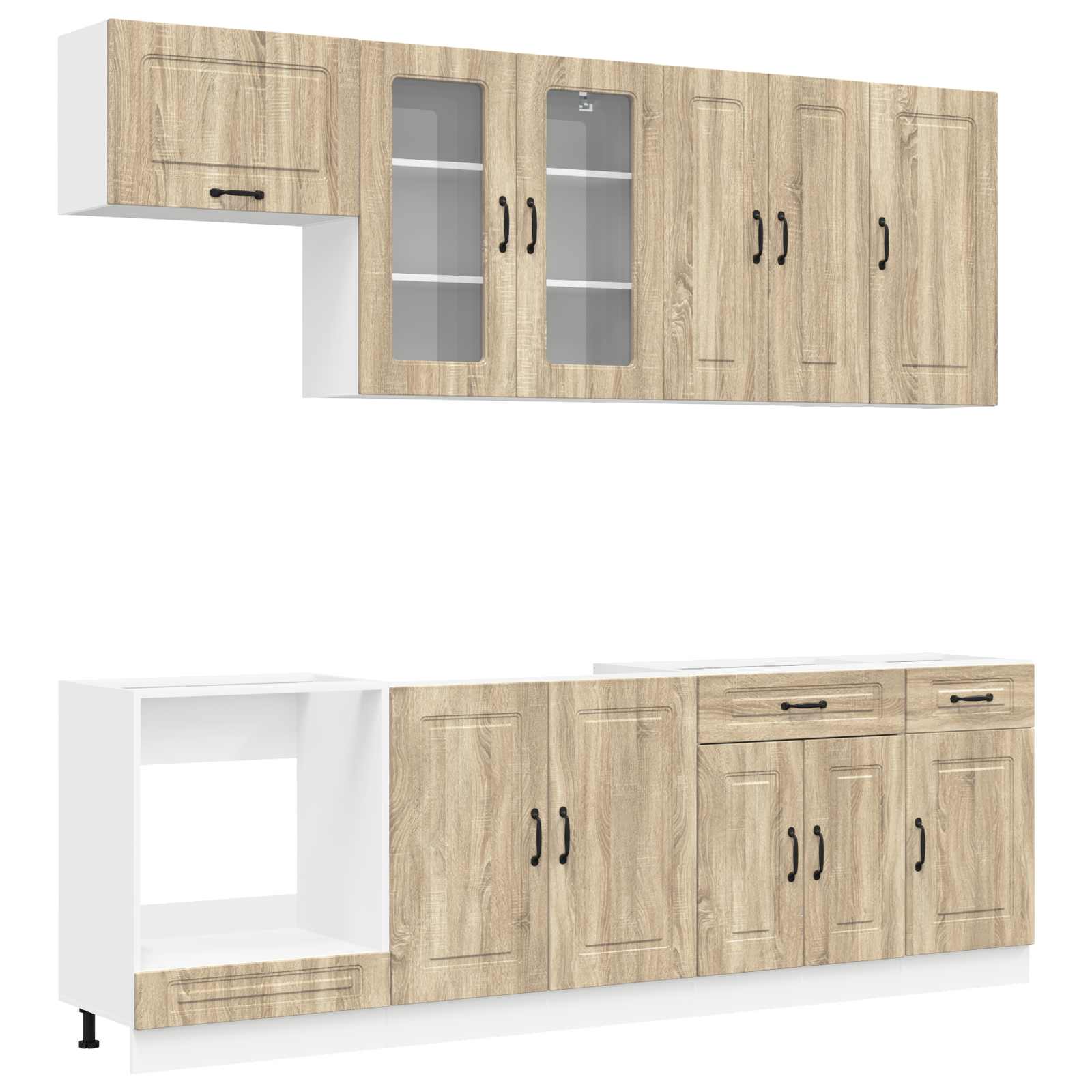 Μονάδα κουζίνας KALMAR 8 pcs Sonoma Δρυς Επεξεργασμένο Ξύλο - Pakobazaar