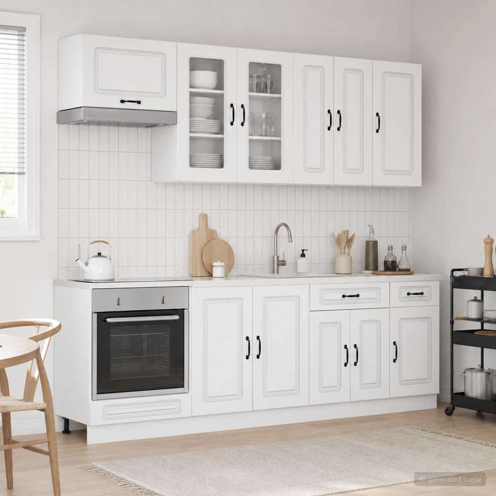 Μονάδα κουζίνας KALMAR 8 pcs Γυαλιστερό Λευκό - Pakobazaar
