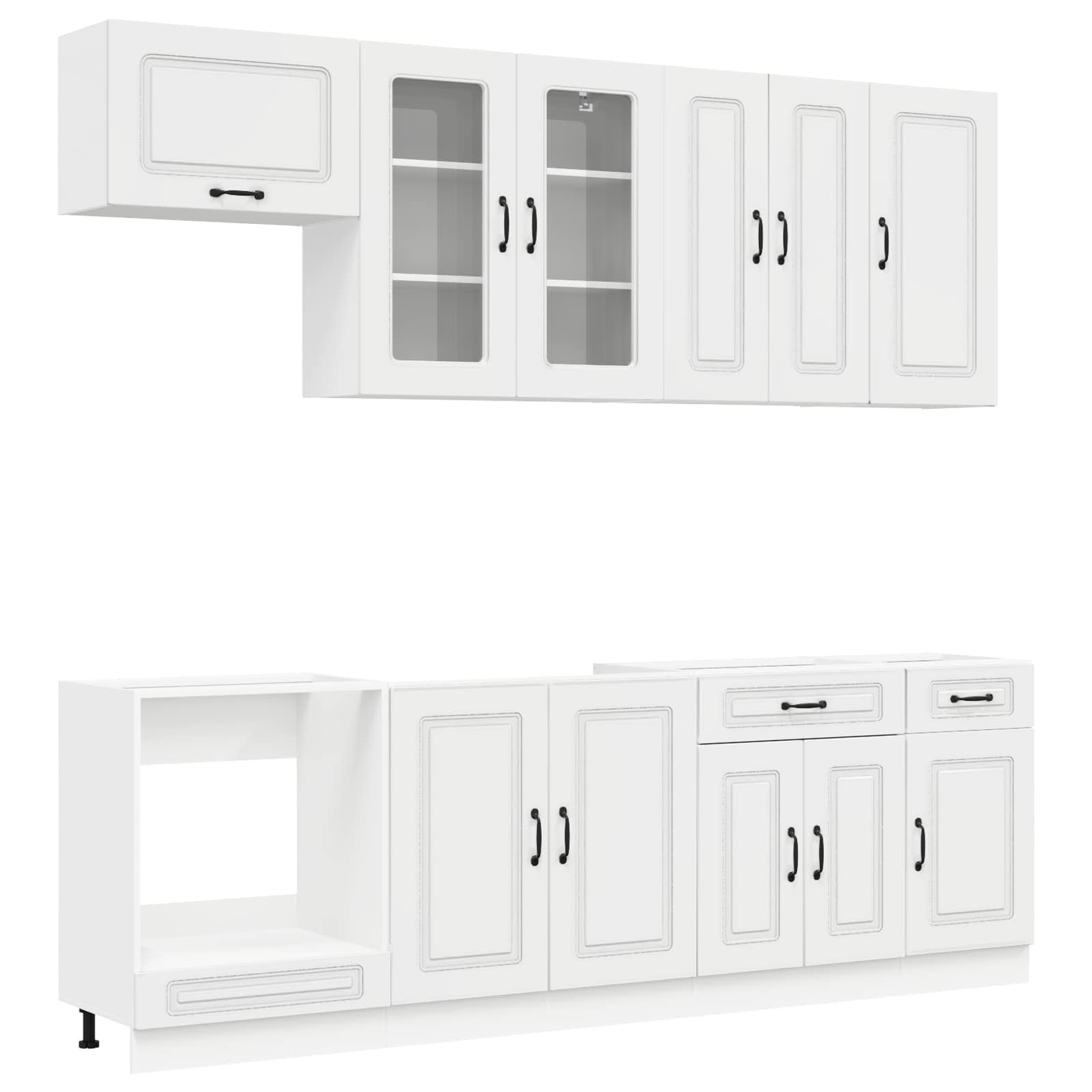 Μονάδα κουζίνας KALMAR 8 pcs Γυαλιστερό Λευκό - Pakobazaar