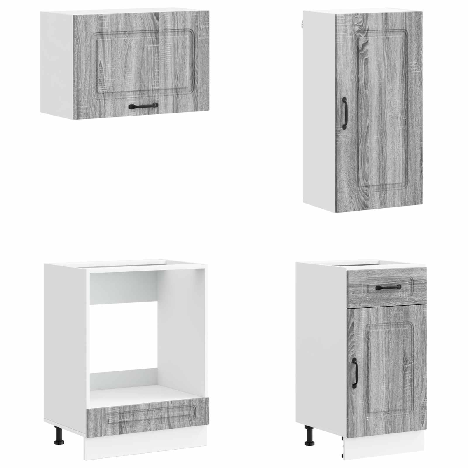 Μονάδα κουζίνας KALMAR 8 pcs Γκρι Sonoma Επεξεργασμένο Ξύλο - Pakobazaar