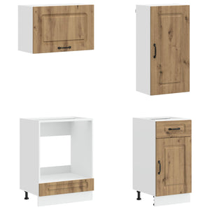 Μονάδα κουζίνας KALMAR 8 pcs Artisan Δρυς Επεξεργασμένο Ξύλο - Pakobazaar