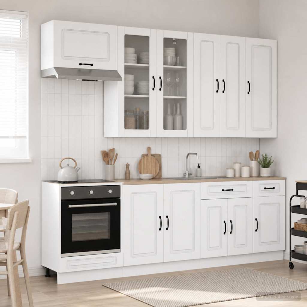 Μονάδα κουζίνας KALMAR 8 pcs Λευκό Επεξεργασμένο Ξύλο - Pakobazaar