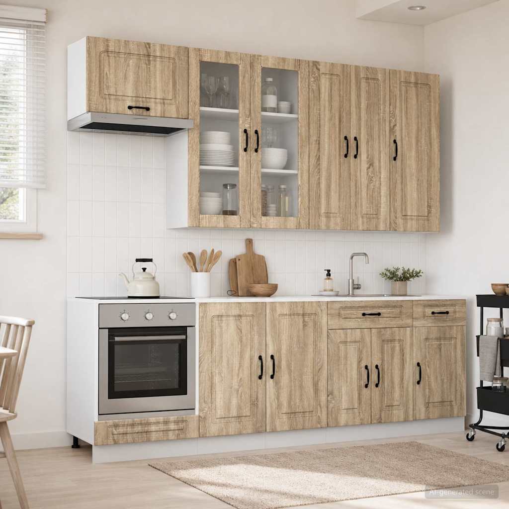 Μονάδα κουζίνας KALMAR 8 pcs Sonoma Δρυς Επεξεργασμένο Ξύλο - Pakobazaar