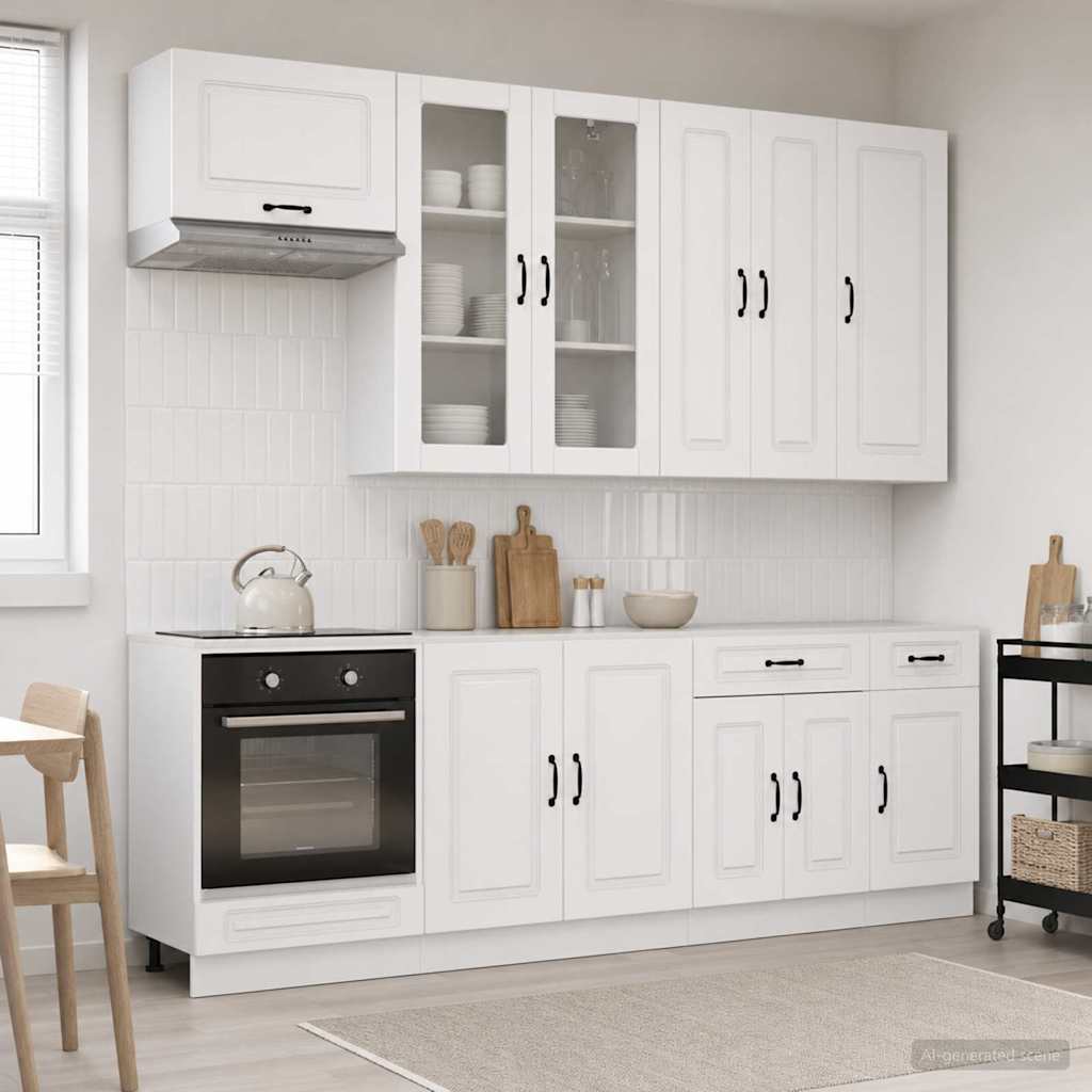 Μονάδα κουζίνας KALMAR 8 pcs Γυαλιστερό Λευκό - Pakobazaar