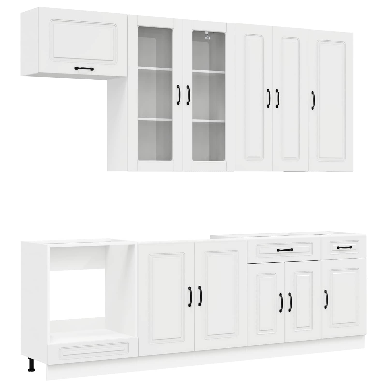 Μονάδα κουζίνας KALMAR 8 pcs Γυαλιστερό Λευκό - Pakobazaar