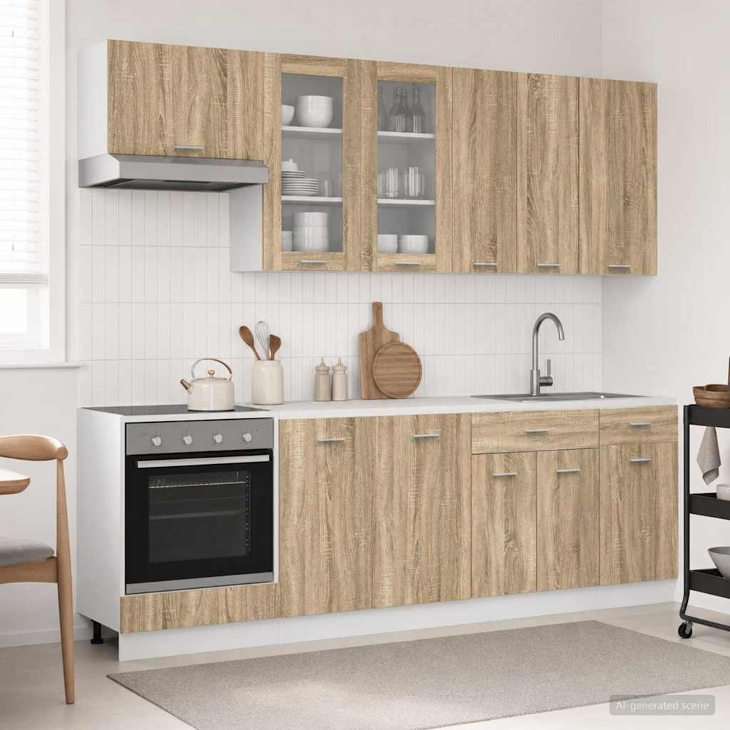 Μονάδα κουζίνας LYON 8 pcs Sonoma Δρυς Επεξεργασμένο Ξύλο - Pakobazaar