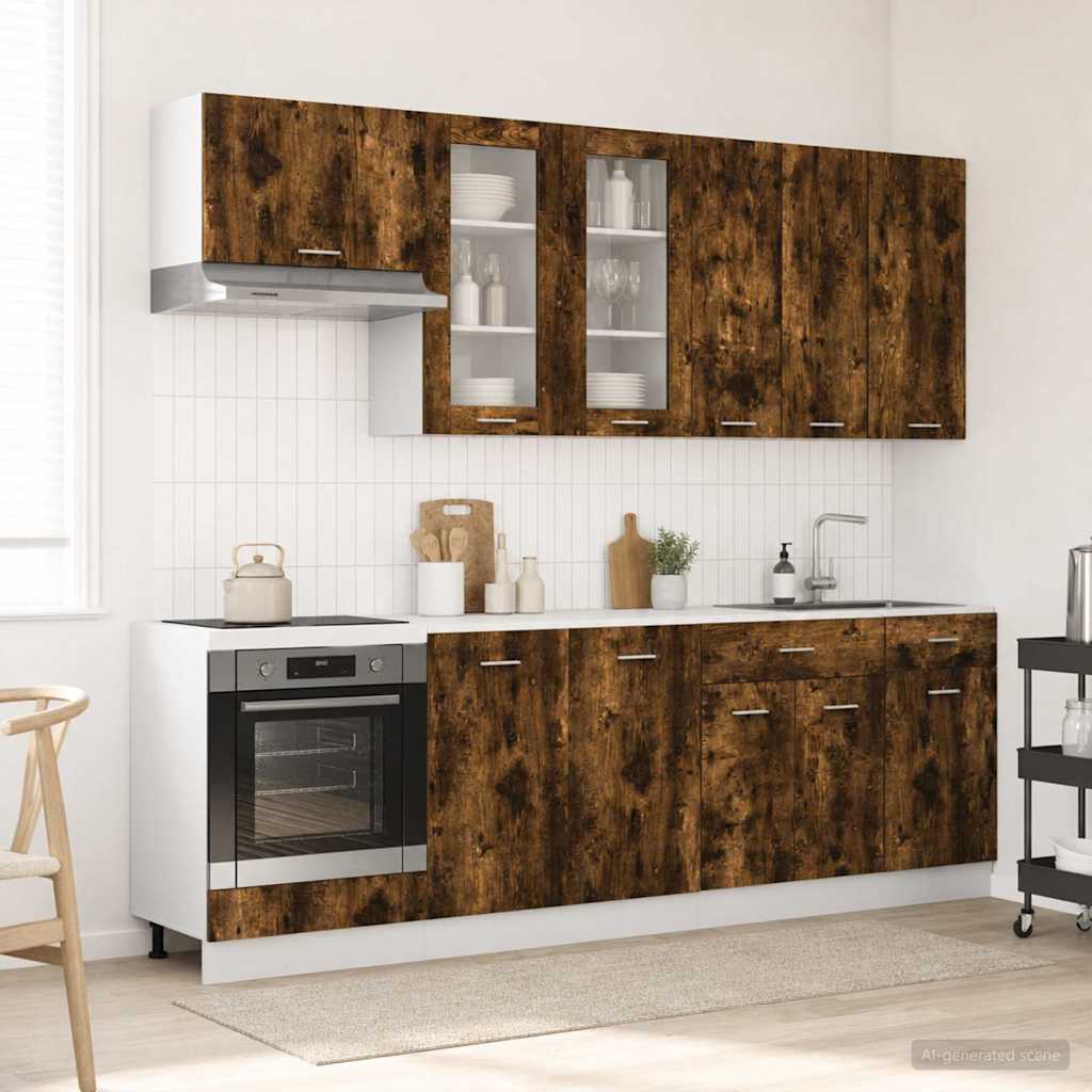 Μονάδα κουζίνας LYON 8 pcs Καπνισμένο Ξύλο Δρυός