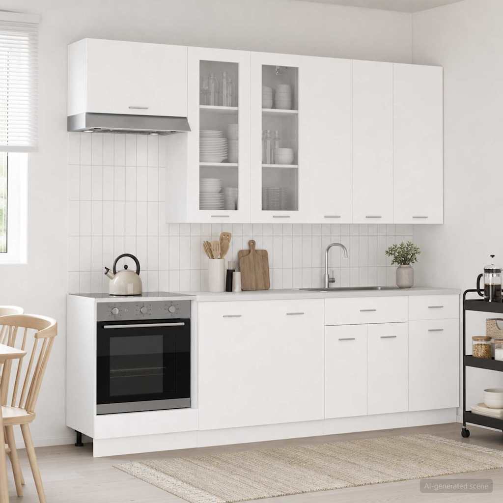 Μονάδα κουζίνας LYON 8 pcs Λευκό Επεξεργασμένο Ξύλο