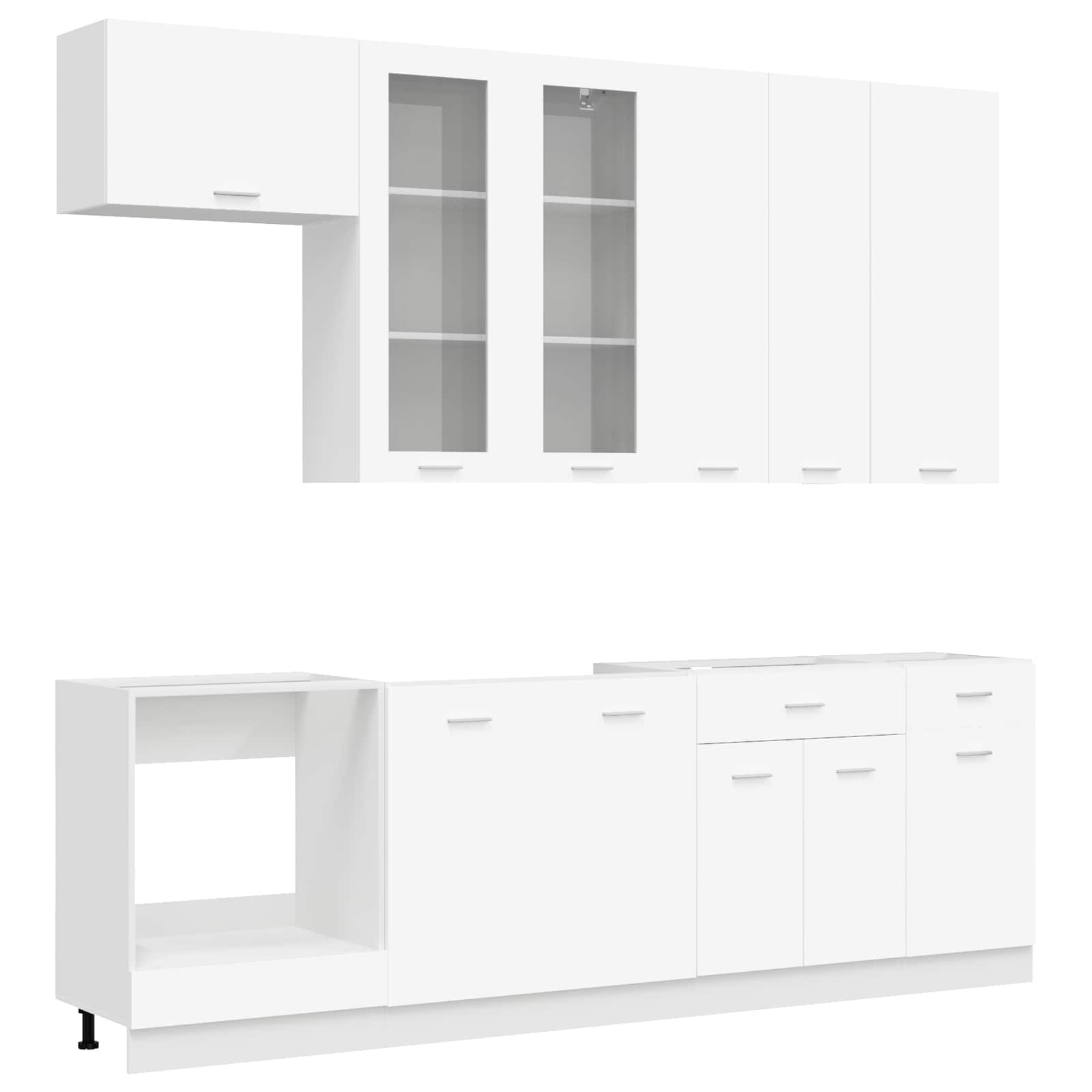 Μονάδα κουζίνας LYON 8 pcs Λευκό Επεξεργασμένο Ξύλο