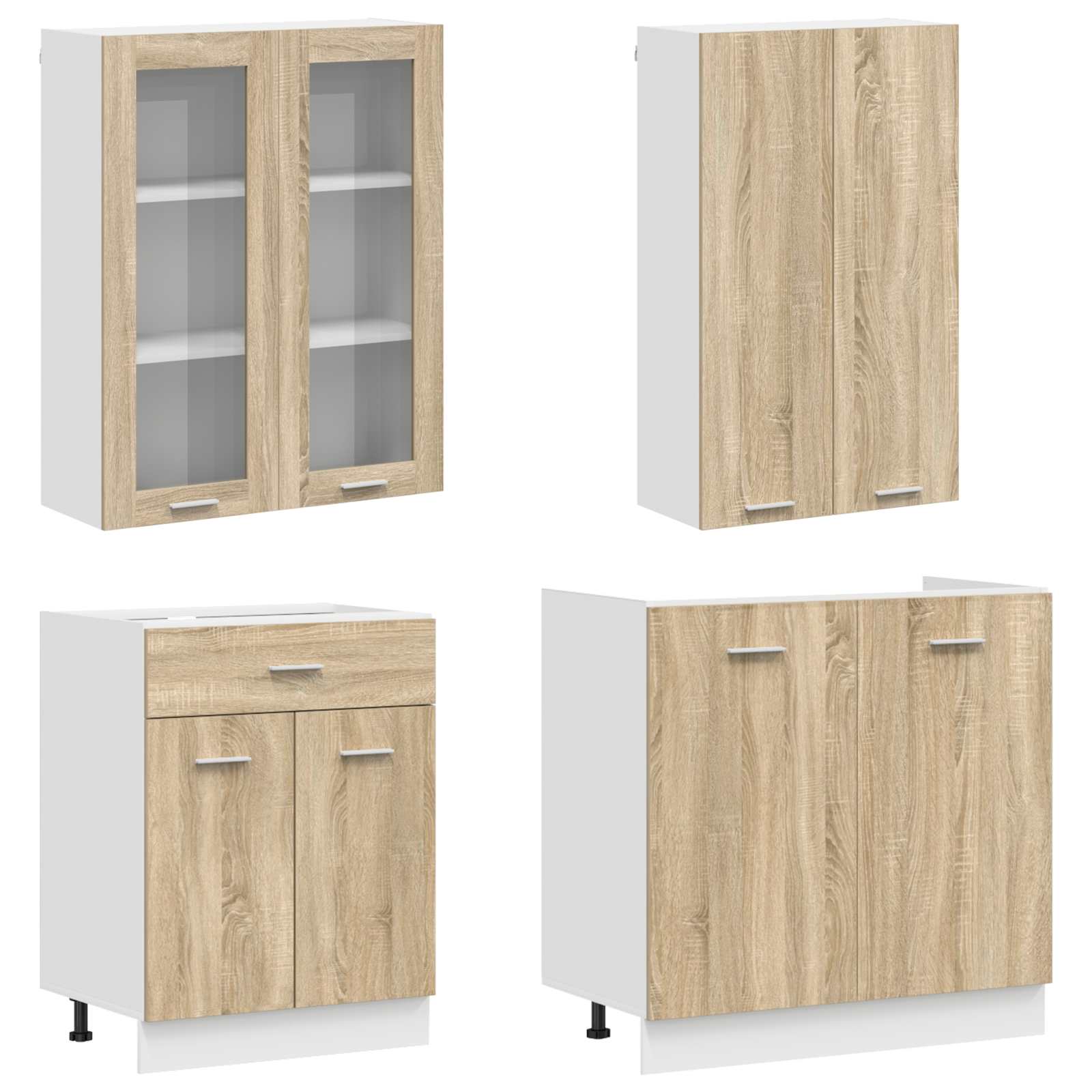 Μονάδα κουζίνας LYON 8 pcs Sonoma Δρυς Επεξεργασμένο Ξύλο - Pakobazaar