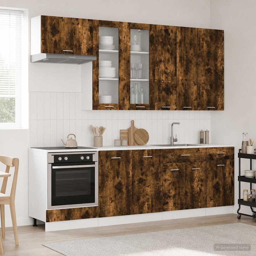 Μονάδα κουζίνας LYON 8 pcs Καπνισμένο Ξύλο Δρυός - Pakobazaar