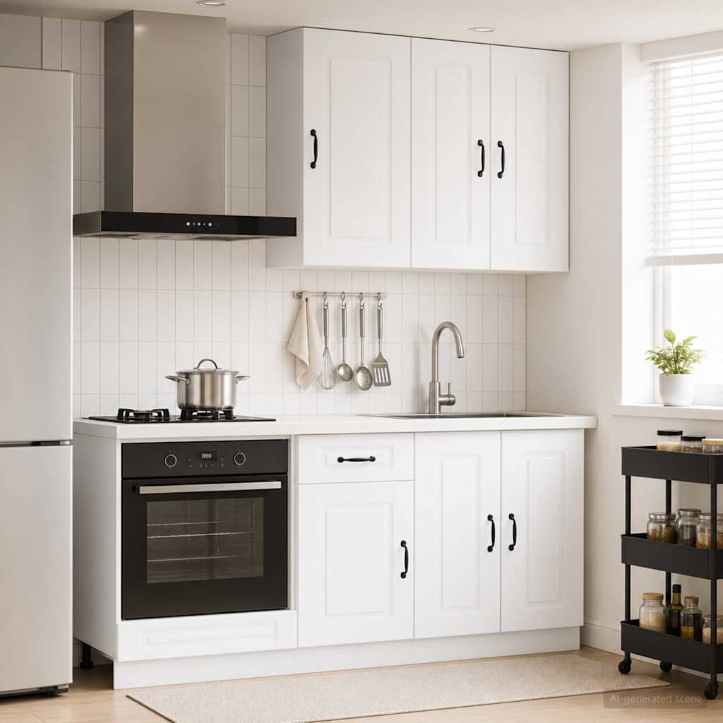 Μονάδα κουζίνας KALMAR 5 pcs Λευκό Επεξεργασμένο Ξύλο - Pakobazaar