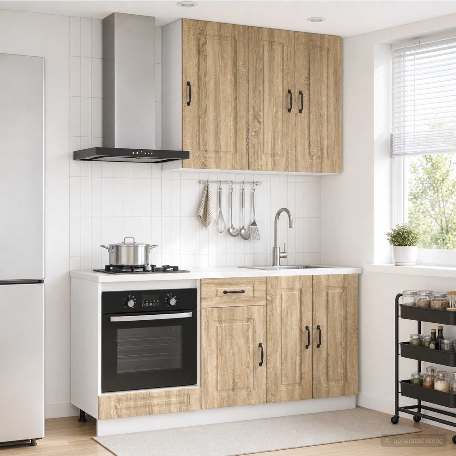 Μονάδα κουζίνας KALMAR 5 pcs Sonoma Δρυς Επεξεργασμένο Ξύλο - Pakobazaar