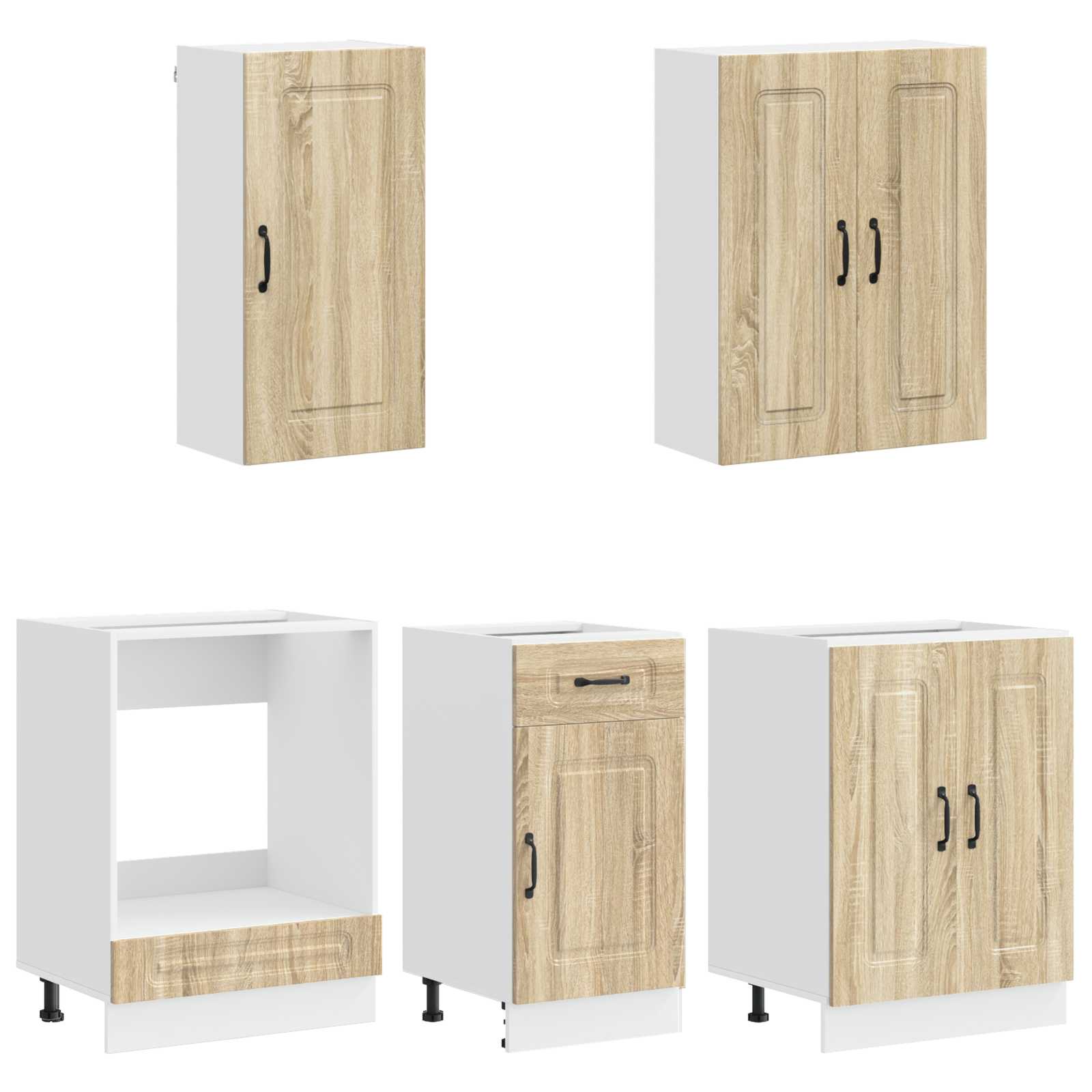 Μονάδα κουζίνας KALMAR 5 pcs Sonoma Δρυς Επεξεργασμένο Ξύλο - Pakobazaar