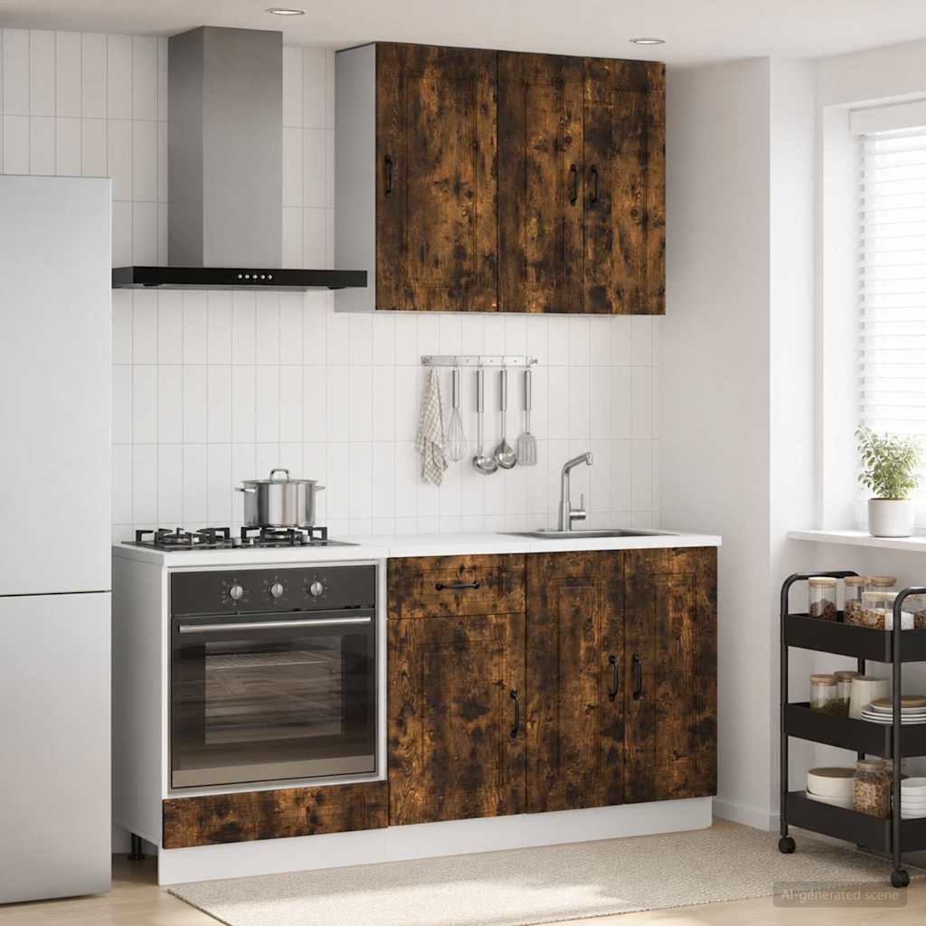 Μονάδα κουζίνας KALMAR 5 pcs Καπνισμένο Ξύλο Δρυός - Pakobazaar