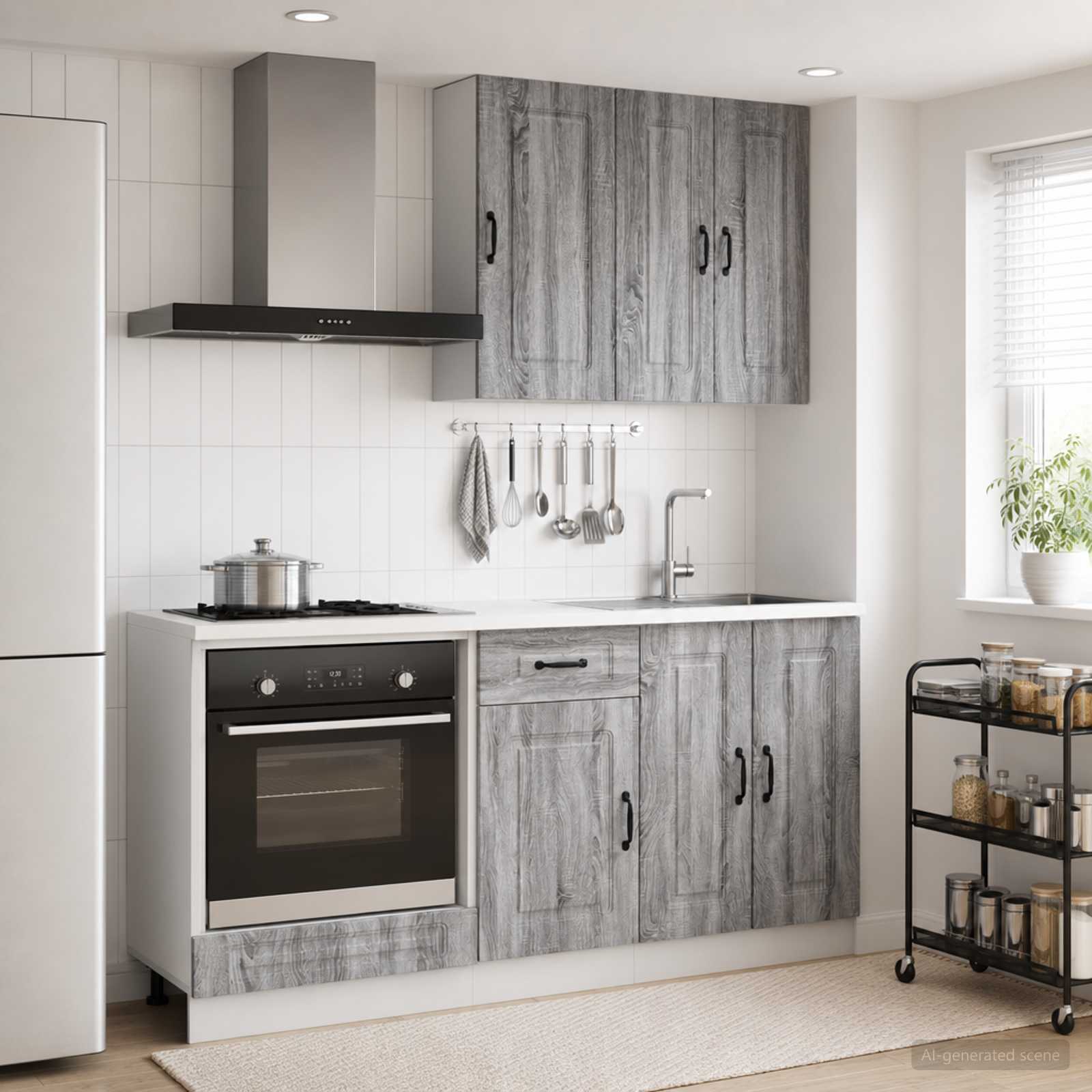 Μονάδα κουζίνας KALMAR 5 pcs Γκρι Sonoma Επεξεργασμένο Ξύλο - Pakobazaar