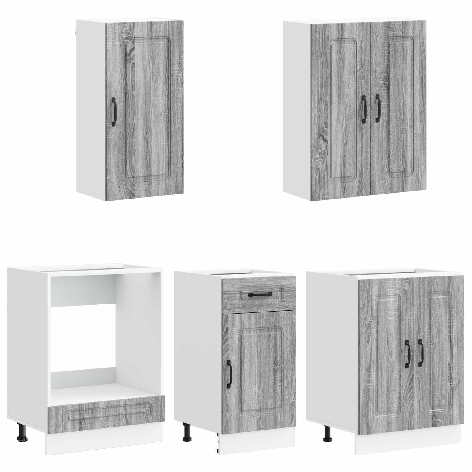 Μονάδα κουζίνας KALMAR 5 pcs Γκρι Sonoma Επεξεργασμένο Ξύλο - Pakobazaar