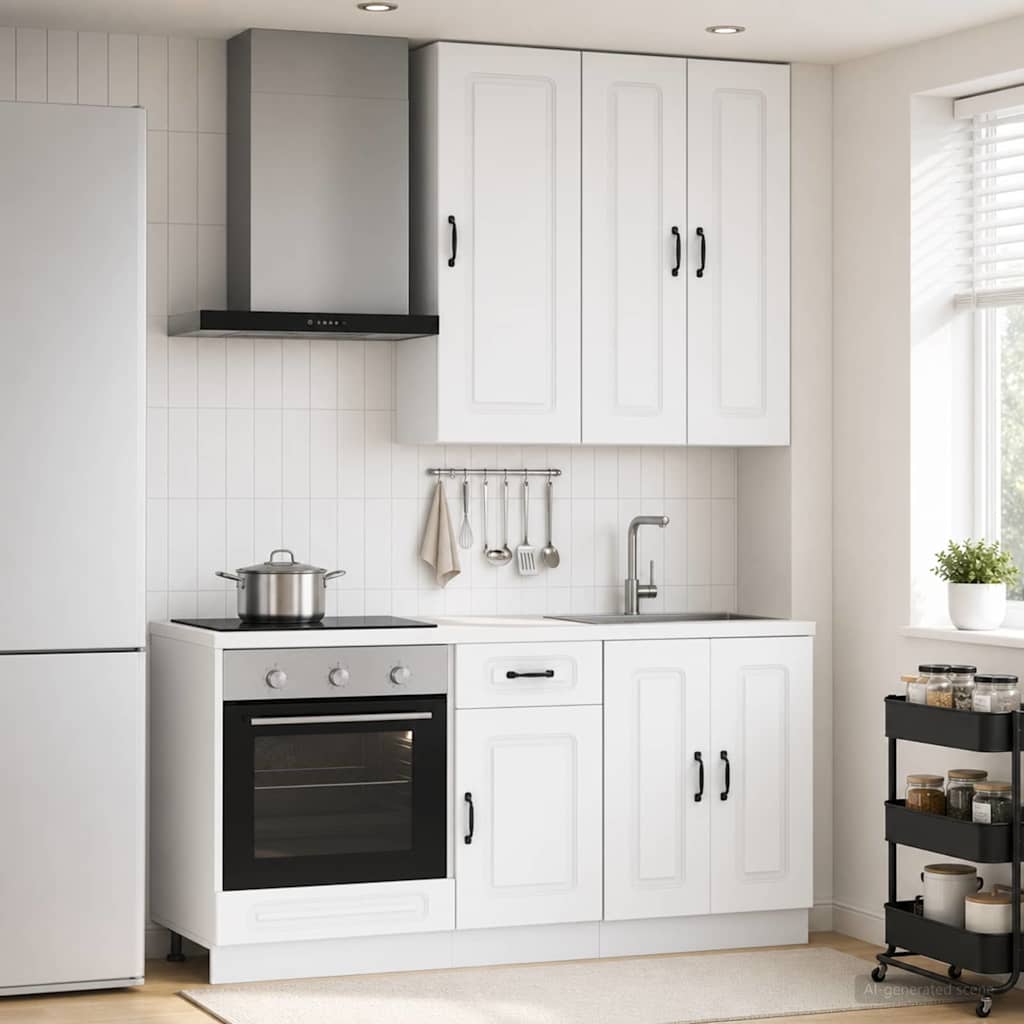 Μονάδα κουζίνας KALMAR 5 pcs Λευκό Επεξεργασμένο Ξύλο - Pakobazaar