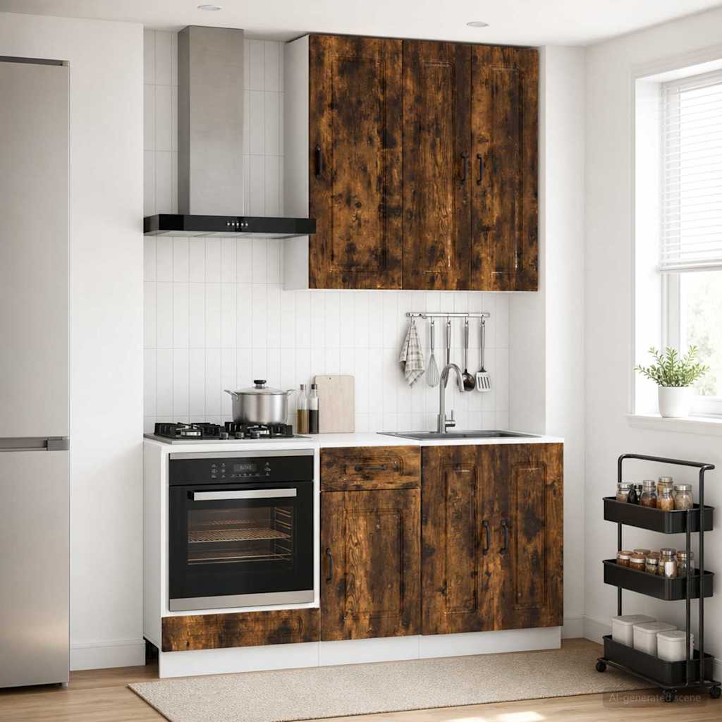 Μονάδα κουζίνας KALMAR 5 pcs Καπνισμένο Ξύλο Δρυός - Pakobazaar