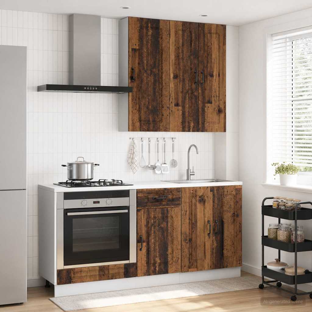 Μονάδα κουζίνας KALMAR 5 pcs Παλαιωμένο ξύλο Επεξεργασμένο Ξύλο - Pakobazaar
