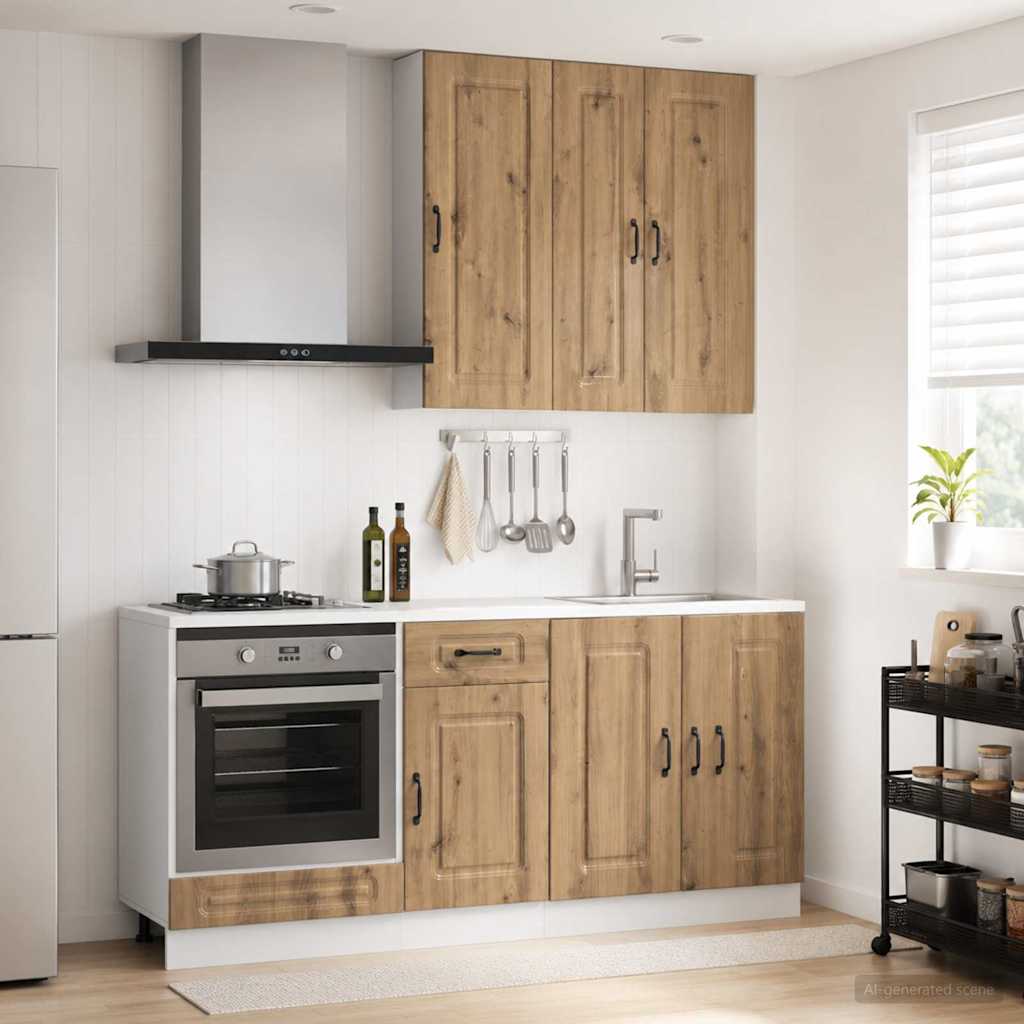 Μονάδα κουζίνας KALMAR 5 pcs Artisan Δρυς Επεξεργασμένο Ξύλο - Pakobazaar