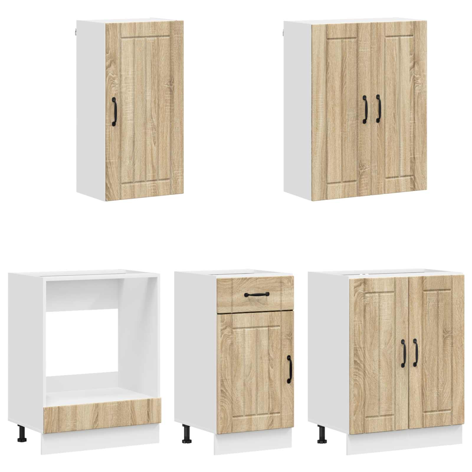 Μονάδα κουζίνας LUCCA 5 pcs Sonoma Δρυς Επεξεργασμένο Ξύλο - Pakobazaar