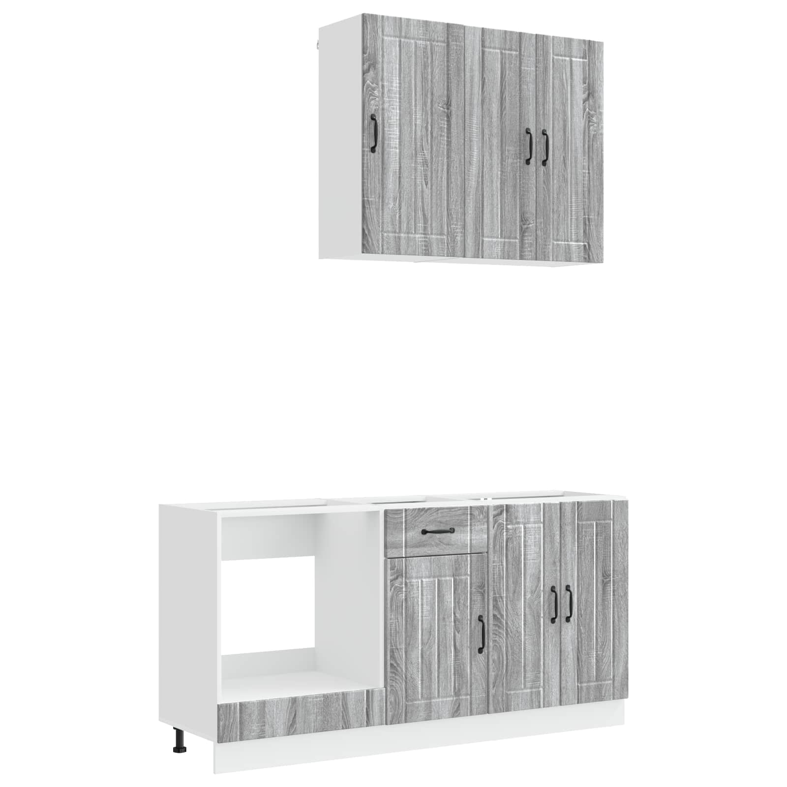Μονάδα κουζίνας LUCCA 5 pcs Γκρι Sonoma Επεξεργασμένο Ξύλο - Pakobazaar