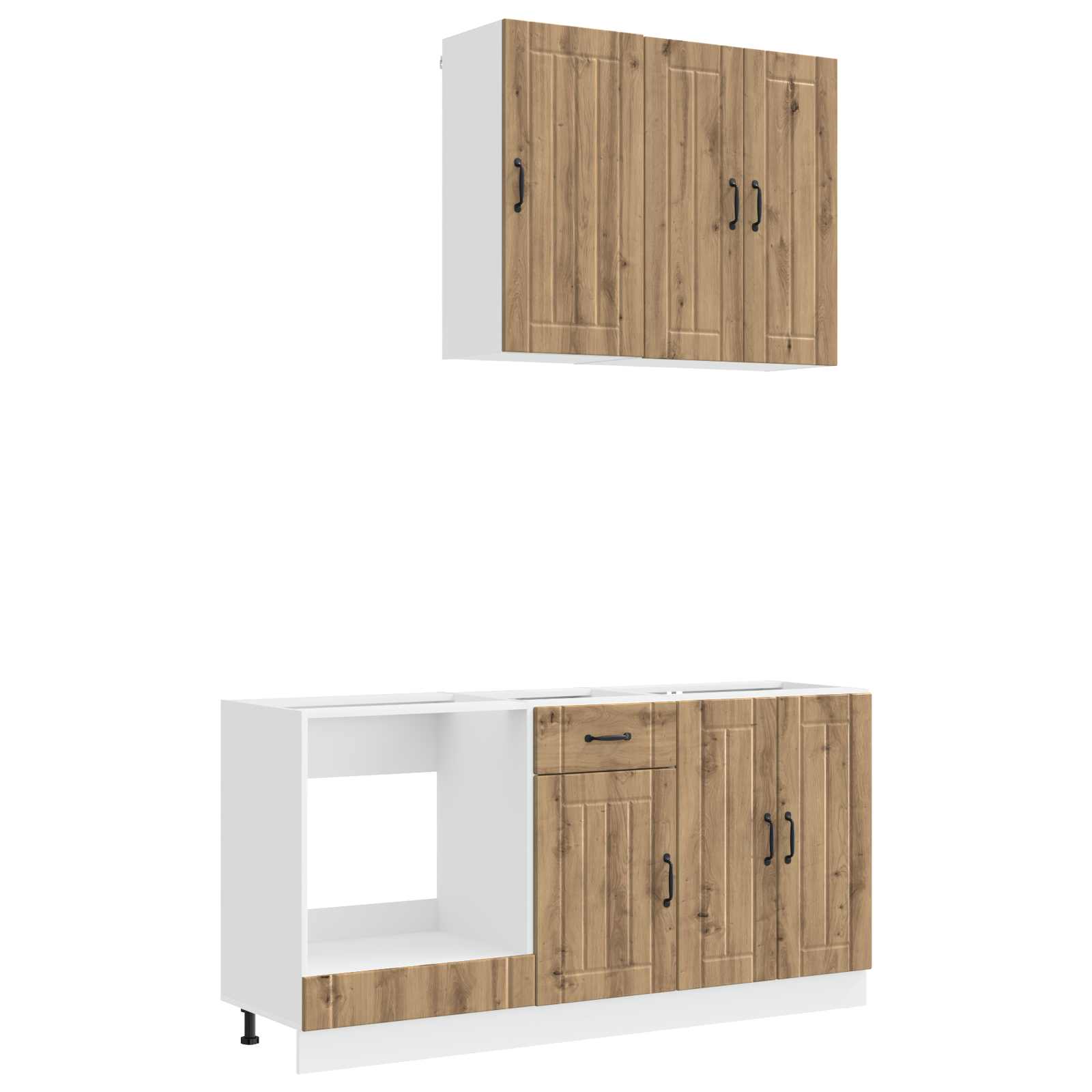 Μονάδα κουζίνας LUCCA 5 pcs Artisan Δρυς Επεξεργασμένο Ξύλο - Pakobazaar