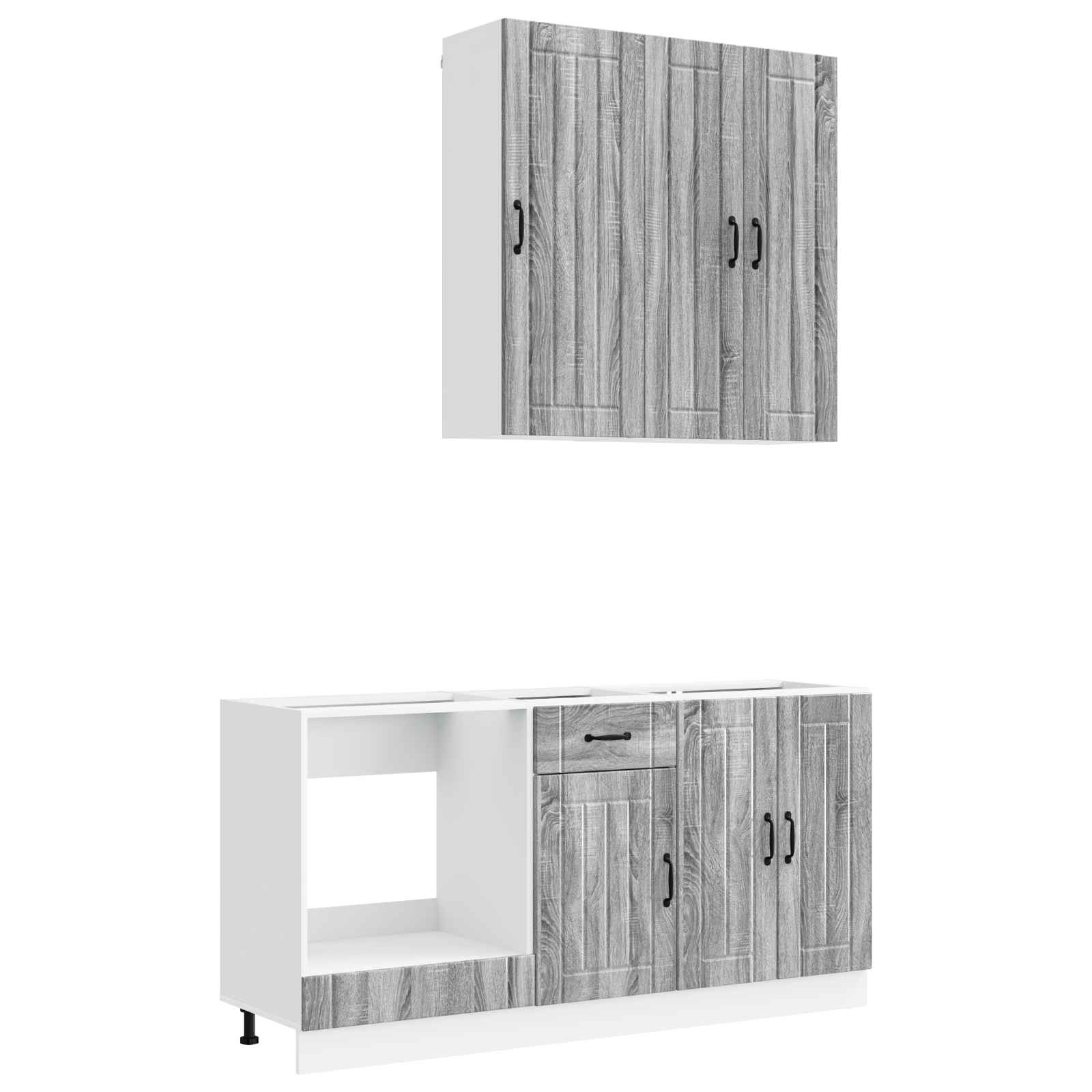 Μονάδα κουζίνας LUCCA 5 pcs Γκρι Sonoma Επεξεργασμένο Ξύλο - Pakobazaar