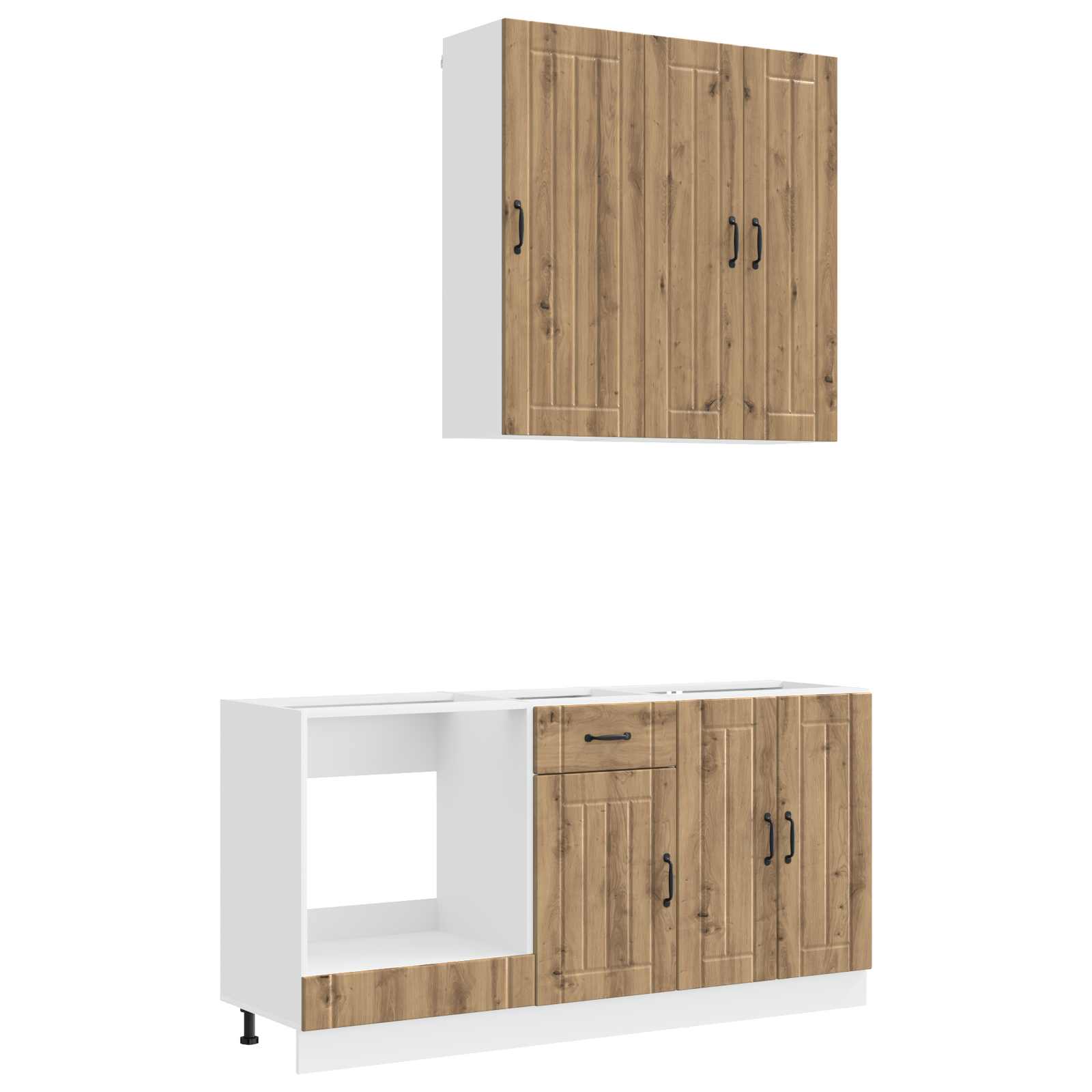 Μονάδα κουζίνας LUCCA 5 pcs Artisan Δρυς Επεξεργασμένο Ξύλο - Pakobazaar