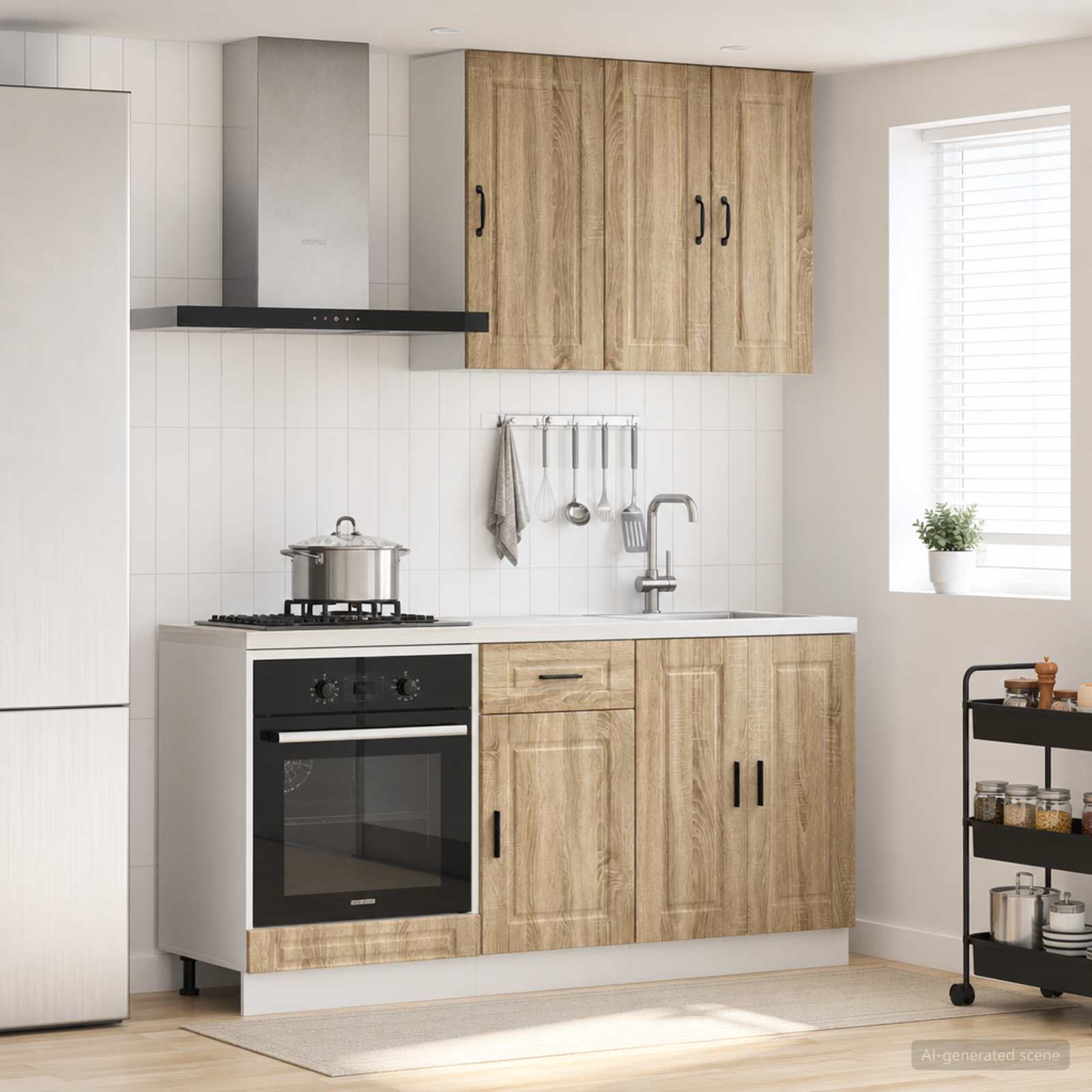 Μονάδα κουζίνας PORTO 5 pcs Sonoma Δρυς Επεξεργασμένο Ξύλο - Pakobazaar