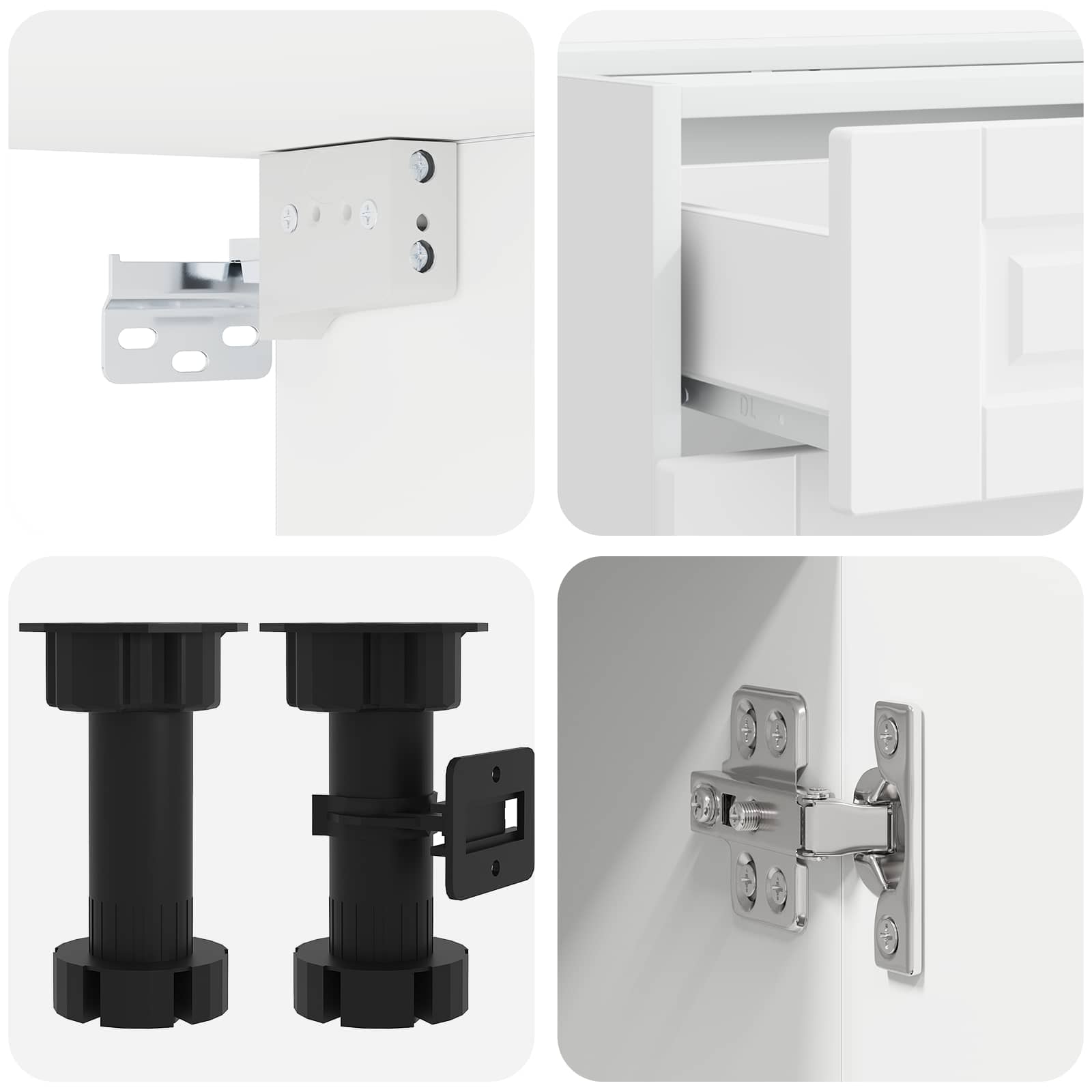Μονάδα κουζίνας PORTO 5 pcs Λευκό Επεξεργασμένο Ξύλο