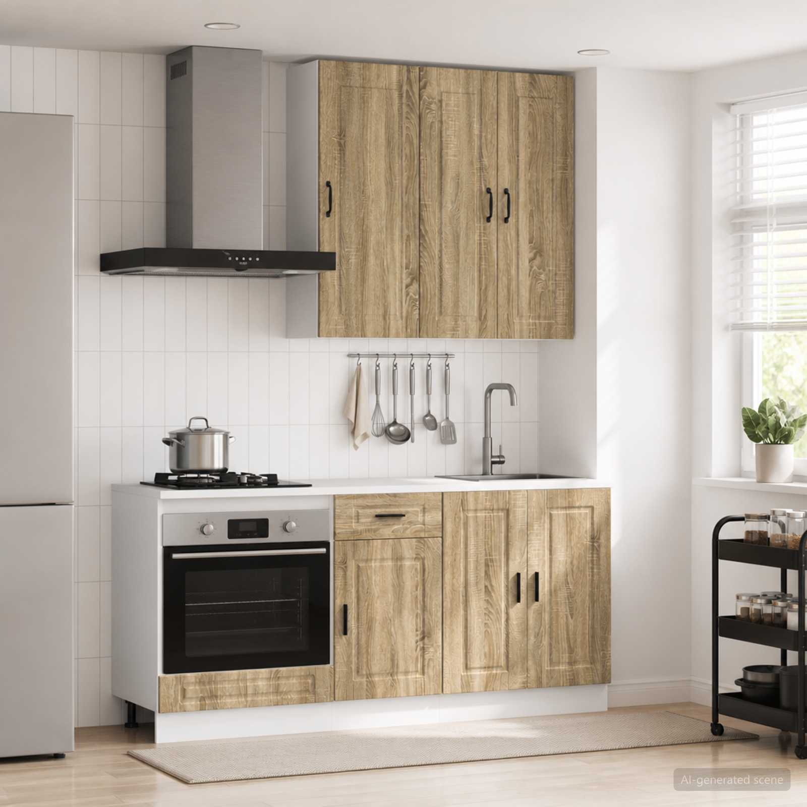 Μονάδα κουζίνας PORTO 5 pcs Sonoma Δρυς Επεξεργασμένο Ξύλο - Pakobazaar