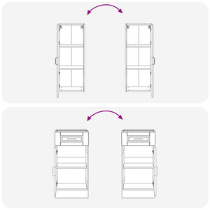Μονάδα κουζίνας PORTO 5 pcs Καφέ Ξύλο Δρυός Επεξεργασμένο Ξύλο - Pakobazaar