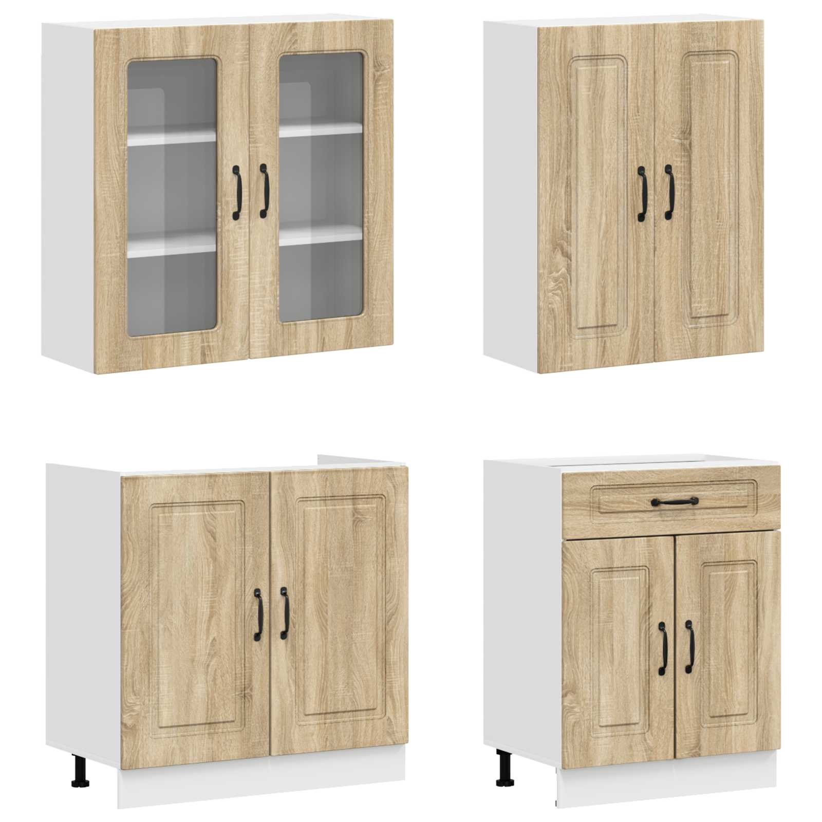 Μονάδα κουζίνας KALMAR 4 pcs Sonoma Δρυς Επεξεργασμένο Ξύλο - Pakobazaar