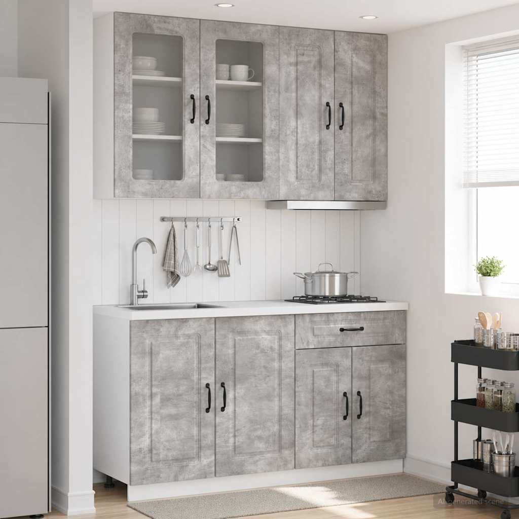 Μονάδα κουζίνας KALMAR 4 pcs Γκρι Σκυροδέματος - Pakobazaar