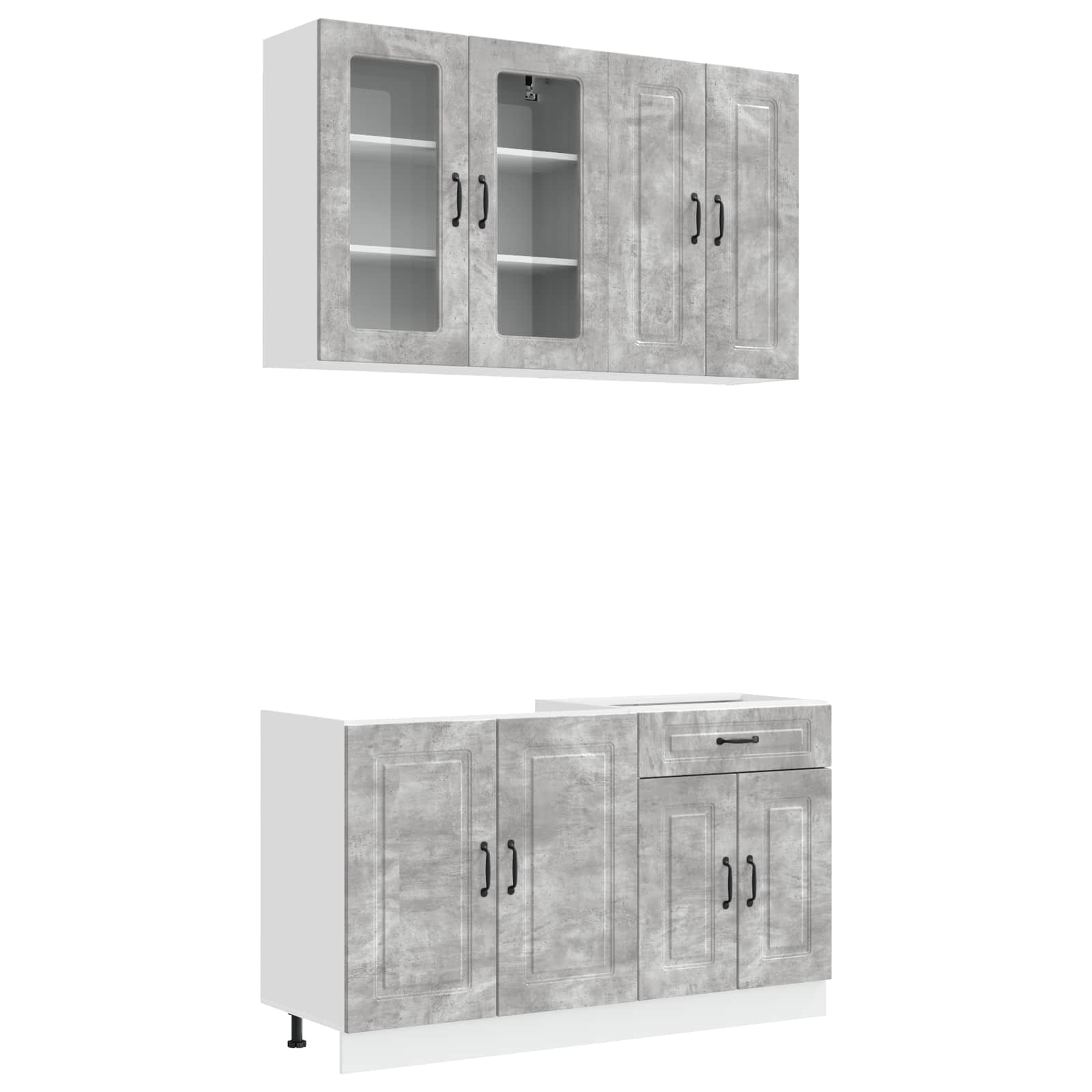 Μονάδα κουζίνας KALMAR 4 pcs Γκρι Σκυροδέματος - Pakobazaar