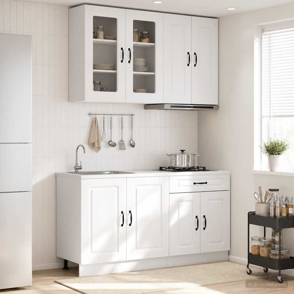 Μονάδα κουζίνας KALMAR 4 pcs Γυαλιστερό Λευκό - Pakobazaar