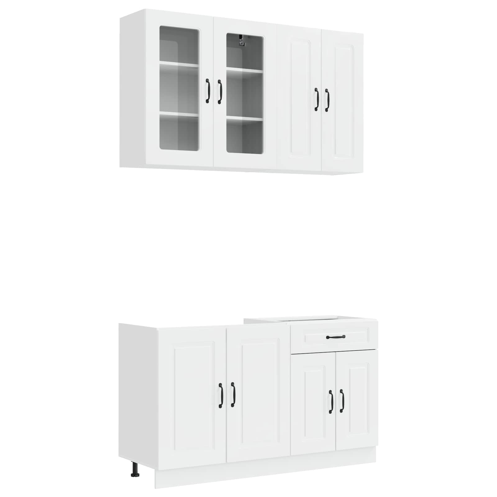 Μονάδα κουζίνας KALMAR 4 pcs Γυαλιστερό Λευκό - Pakobazaar