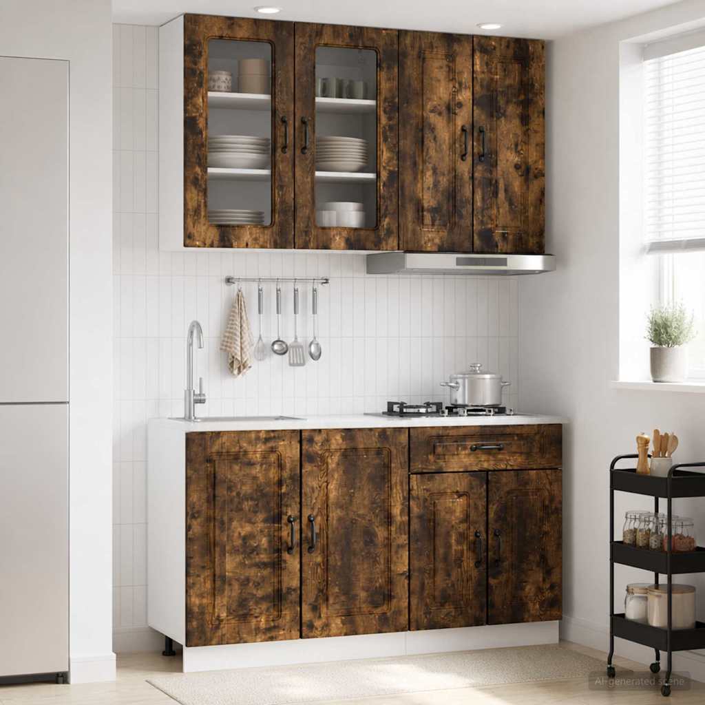 Μονάδα κουζίνας KALMAR 4 pcs Καπνισμένο Ξύλο Δρυός - Pakobazaar