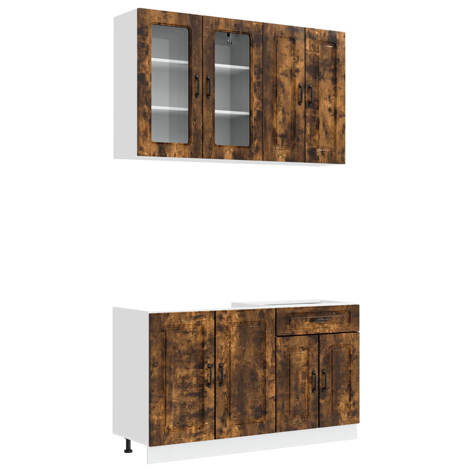 Μονάδα κουζίνας KALMAR 4 pcs Καπνισμένο Ξύλο Δρυός - Pakobazaar
