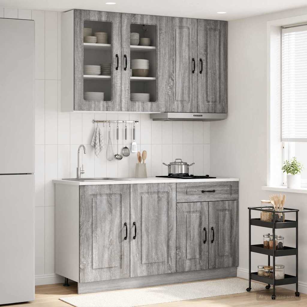 Μονάδα κουζίνας KALMAR 4 pcs Γκρι Sonoma Επεξεργασμένο Ξύλο - Pakobazaar