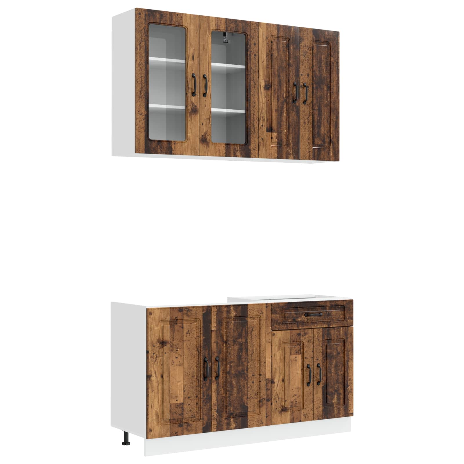 Μονάδα κουζίνας KALMAR 4 pcs Παλαιωμένο ξύλο Επεξεργασμένο Ξύλο - Pakobazaar