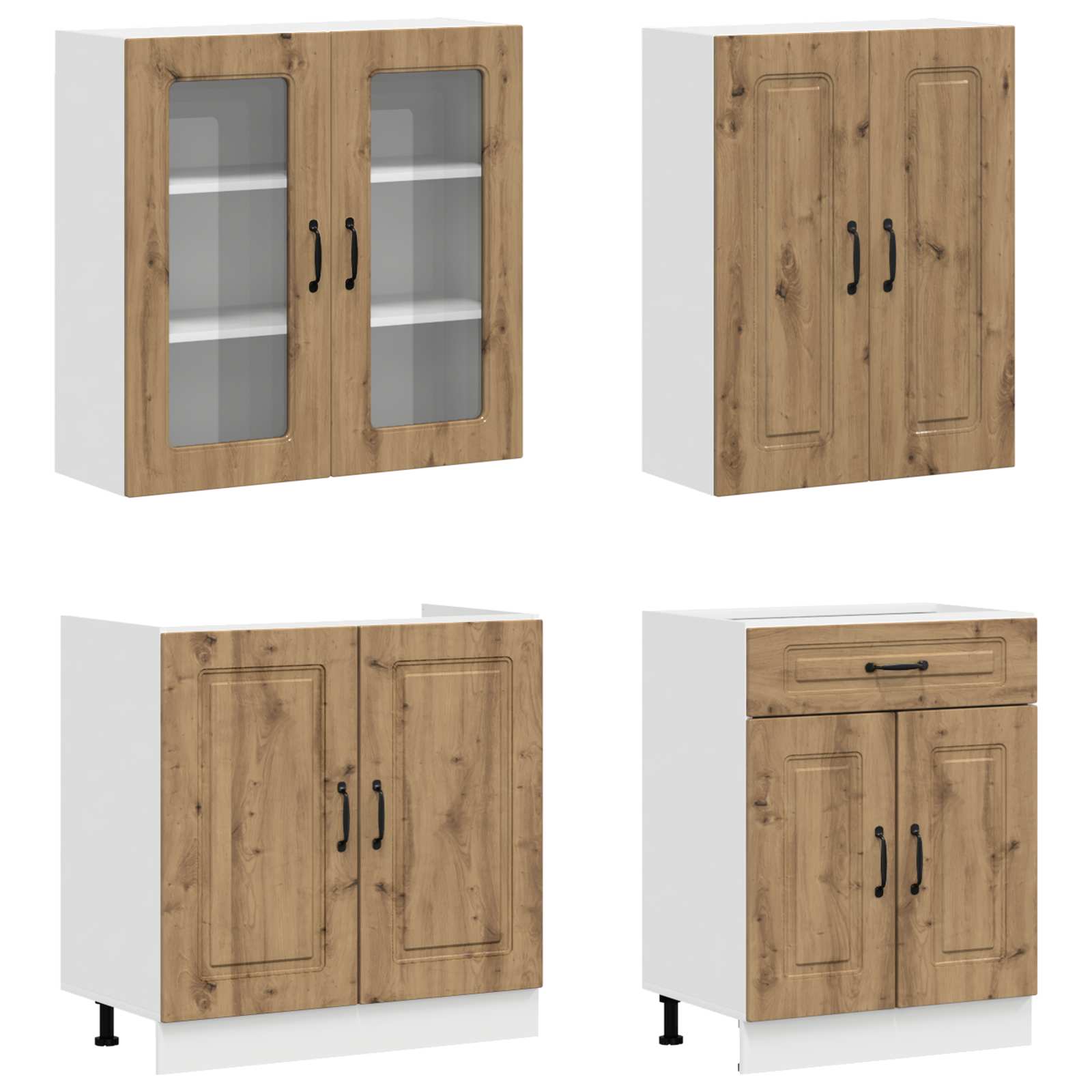 Μονάδα κουζίνας KALMAR 4 pcs Artisan Δρυς Επεξεργασμένο Ξύλο