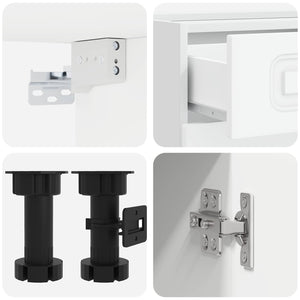 Μονάδα κουζίνας KALMAR 4 pcs Λευκό Επεξεργασμένο Ξύλο - Pakobazaar