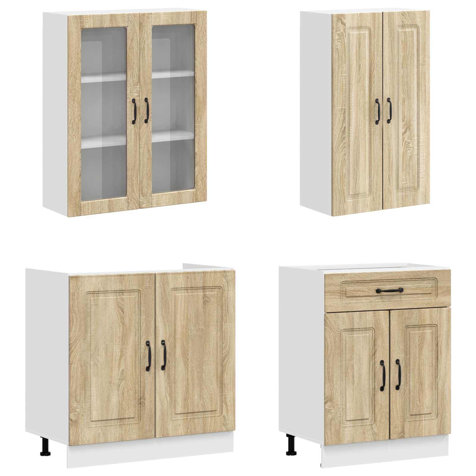 Μονάδα κουζίνας KALMAR 4 pcs Sonoma Δρυς Επεξεργασμένο Ξύλο - Pakobazaar