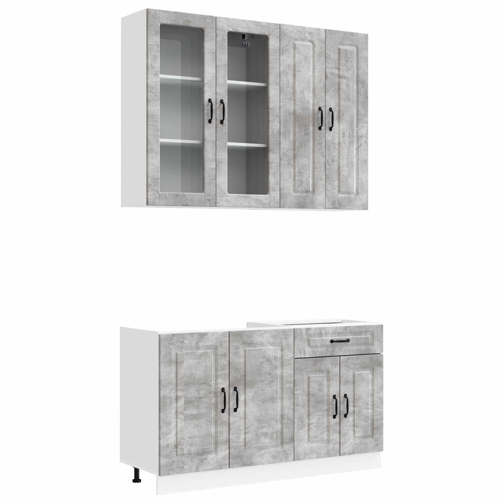 Μονάδα κουζίνας KALMAR 4 pcs Γκρι Σκυροδέματος - Pakobazaar