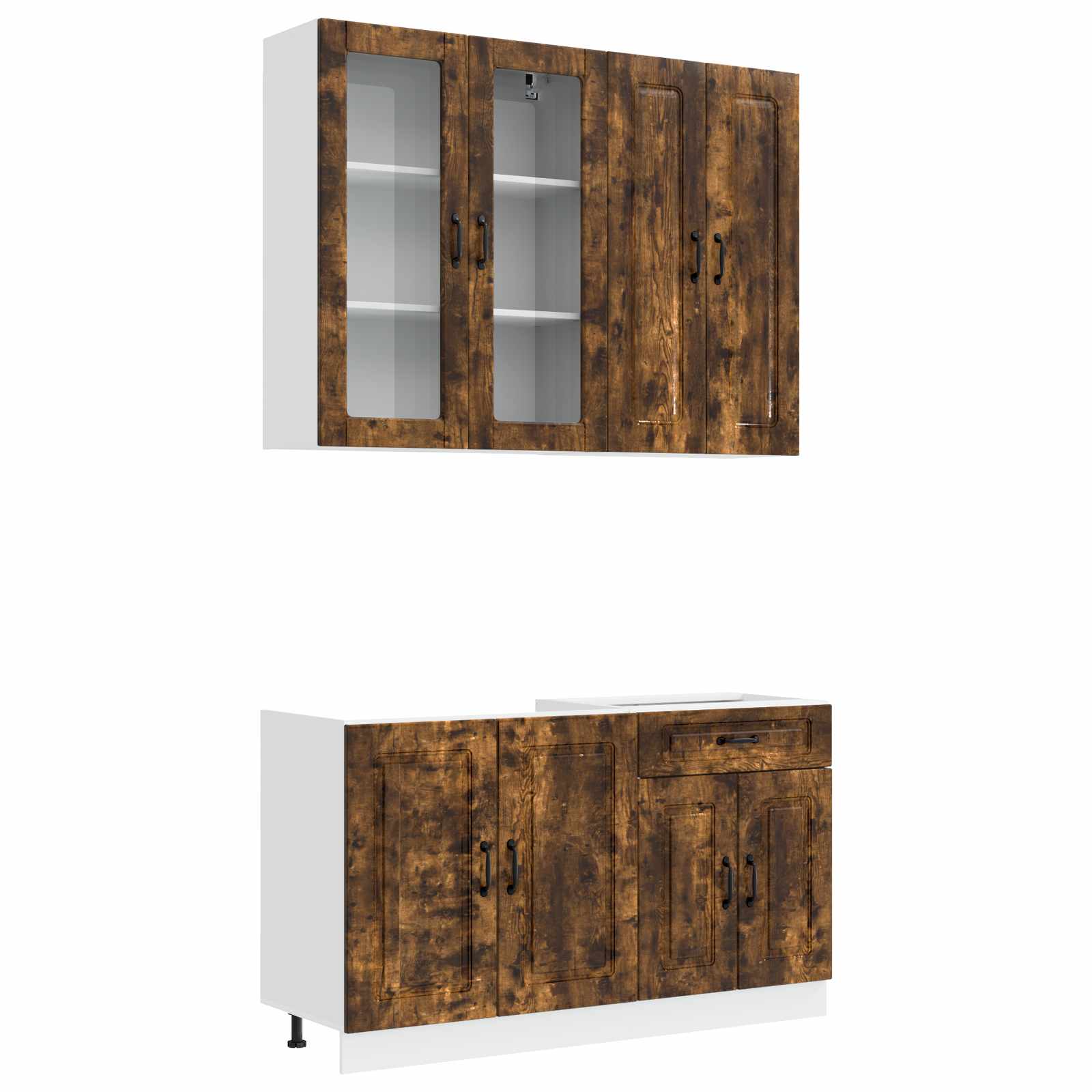 Μονάδα κουζίνας KALMAR 4 pcs Καπνισμένο Ξύλο Δρυός - Pakobazaar