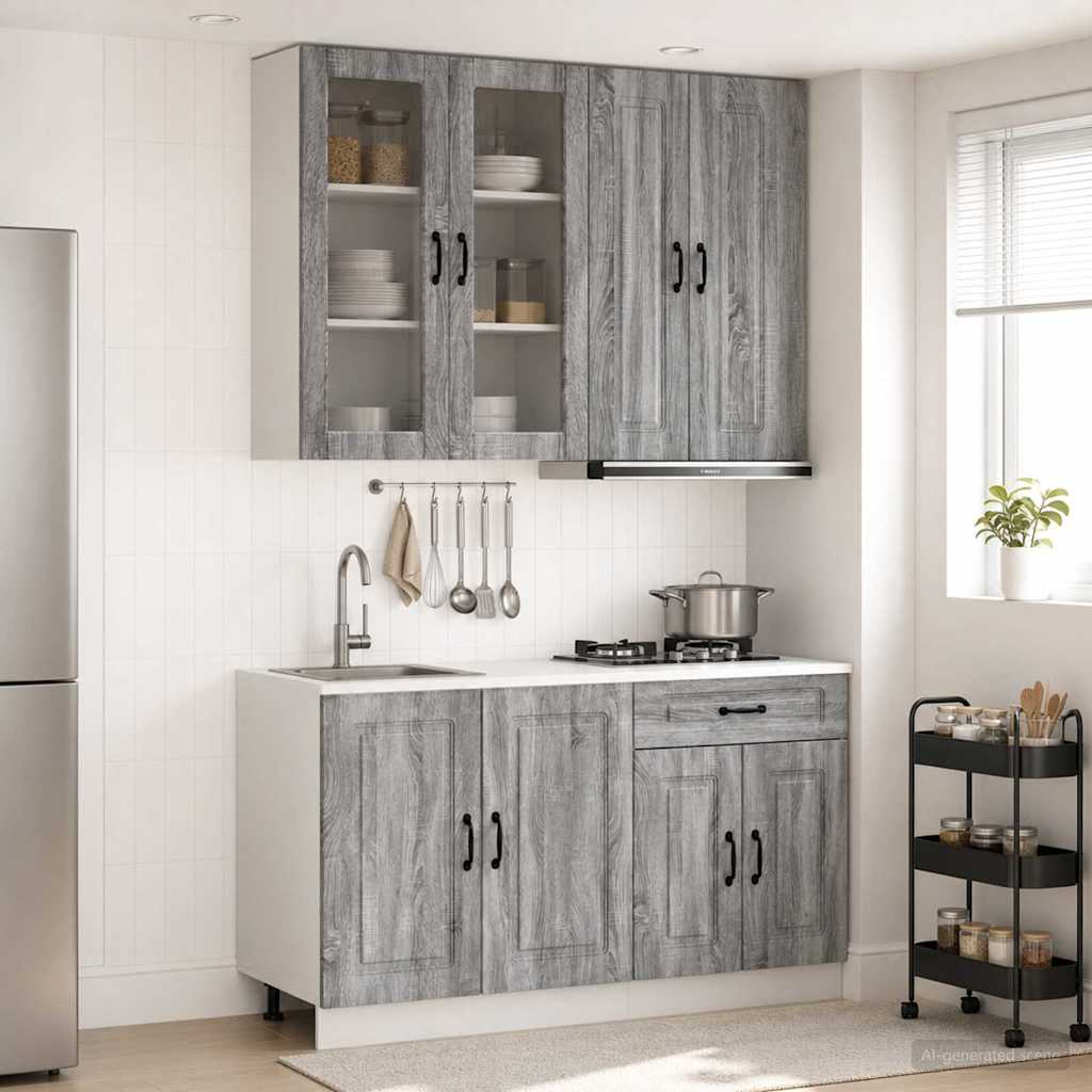 Μονάδα κουζίνας KALMAR 4 pcs Γκρι Sonoma Επεξεργασμένο Ξύλο - Pakobazaar