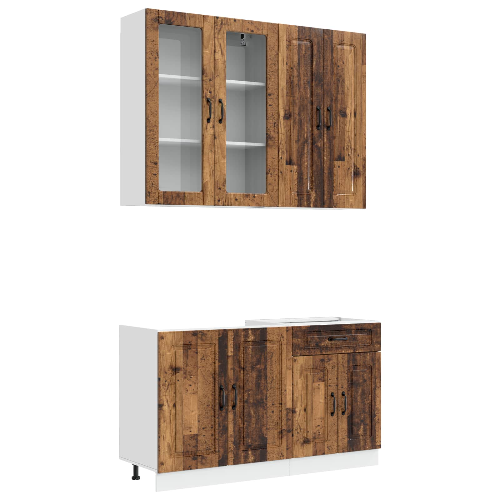 Μονάδα κουζίνας KALMAR 4 pcs Παλαιωμένο ξύλο Επεξεργασμένο Ξύλο - Pakobazaar